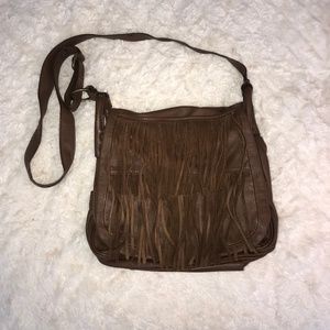 Brown Fringe Nine West Satchel